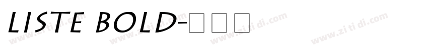 Liste Bold字体转换